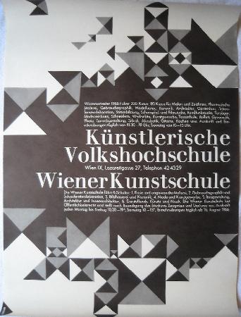 Werbeplakat: Künstlerische Volkshochschule - Wiener Kunstschule - 1966 - mge-shop