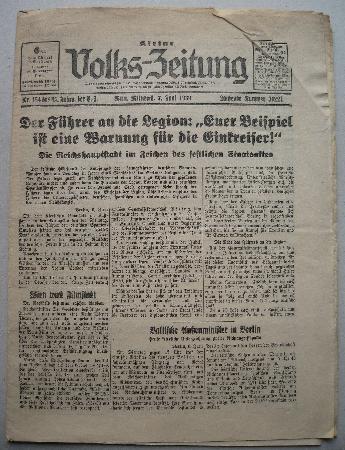 Zeitung / Zeitschrift: Kleine Volks-Zeitung 07.06.1939 (Kleine Volks-Zeitung) - 07.06.1939 - mge-shop