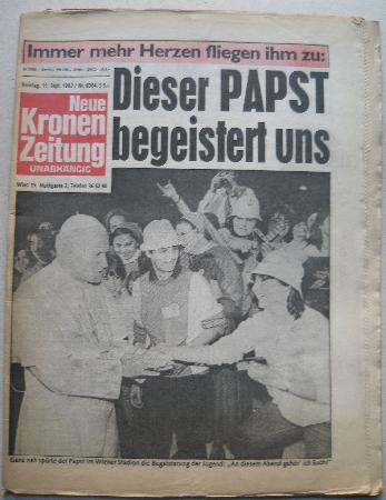 Zeitung / Zeitschrift: Neue Kronen Zeitung 11.09.1983 (Neue Kronen Zeitung) - 11.09.1983 - mge-shop