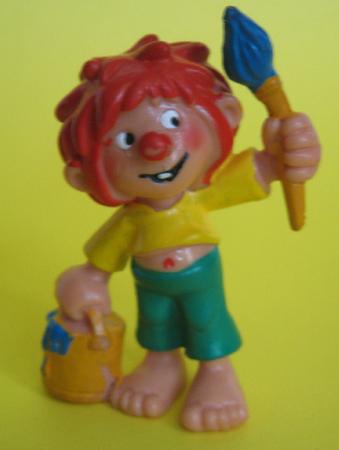 Weichplastik: Pumuckl mit Farbe und Pinsel (Pumuckl) - 1983 - mge-shop