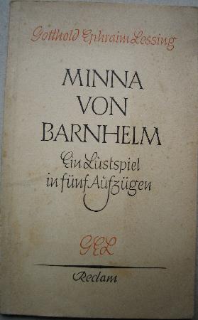 Lessing Gotthold Ephraim - Taschenbuch: Minna von Barnhelm (Reclam) - 1955 - mge-shop