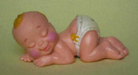 Weichplastik: Baby am Bauch liegend (Magic Diaper Babies) - 1991 - mge-shop