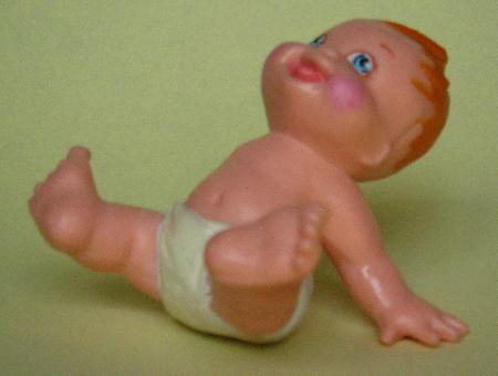 Weichplastik: Baby nach hinten abstützend (Magic Diaper Babies) - 1991 - mge-shop