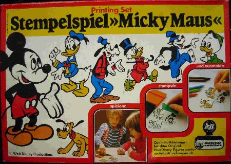 Diverses: Printing Set Stempelspiel 'Micky Maus' - 197? - mge-shop