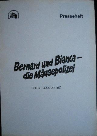 Broschüre: Bernard und Bianca - Die Mäusepolizei - 1983 - mge-shop