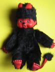 Puppen & Teddies: Teufel schwarz / rot (Monchhichi) - 1974 - mge-shop