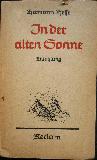 Hesse Hermann - Taschenbuch: In der alten Sonne (Reclam) - 1943 - mge-shop