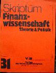 Buch: Finanzwissenschaft Theorie & Politik - 1980 - mge-shop